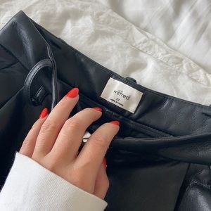 Aritzia Wilfred Leather Shorts